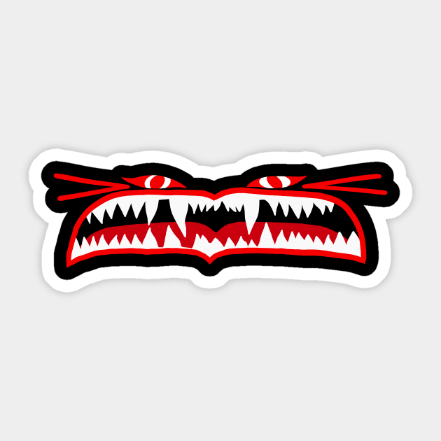 Deathmobile Mouth Sticker by Wright Art